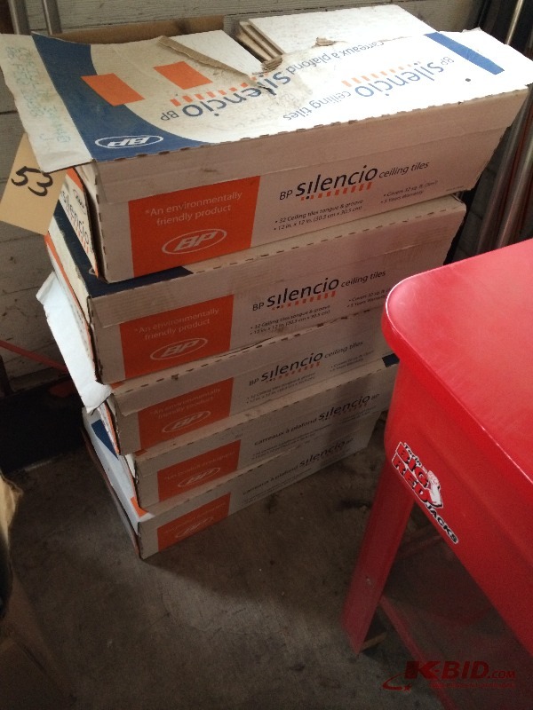 lot 53 image: BP Silencio Ceiling Tiles 12 x 12 tongue & groove