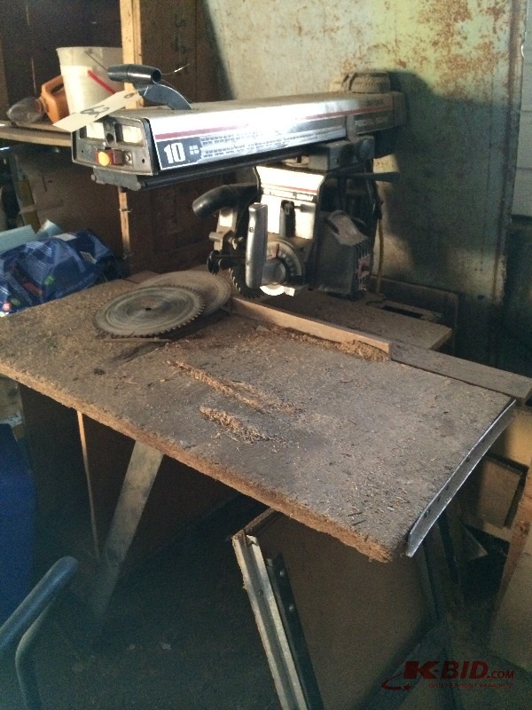 lot 62 image: CRAFTSMAN Radial Arm Saw  10 Blade RUNS