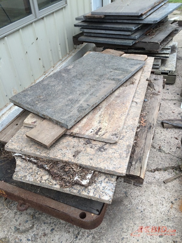 lot 80 image: Large Lot of Granite Slabs