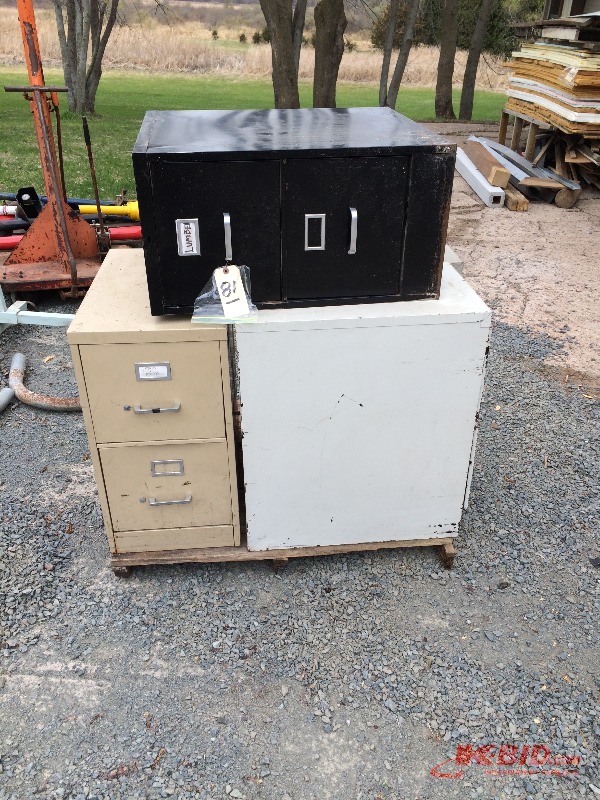 lot 81 image: File Cabinets (4) - two drawer cabinets in this lot