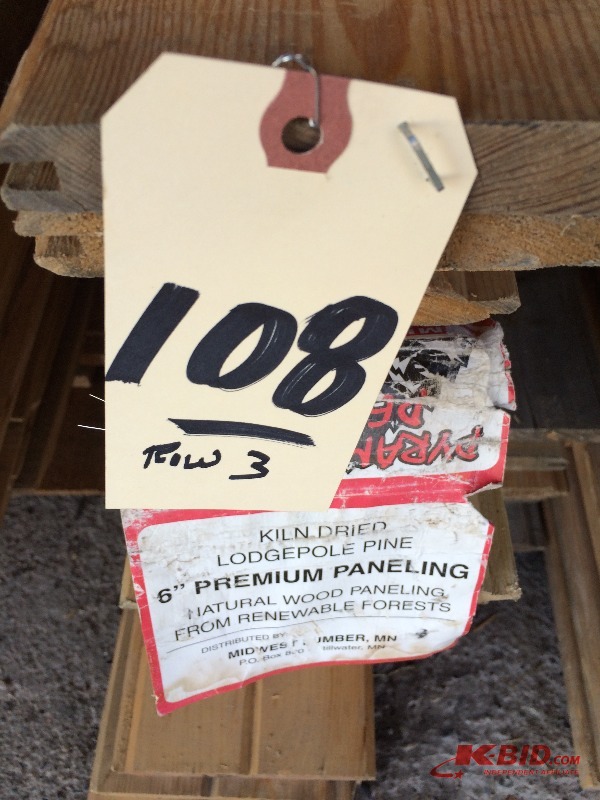 lot 108 image: Assorted Pine 5 14 tongue & groove lap siding material - random lengths