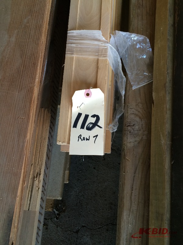 lot 112 image: Assorted Pine baseboard, window and door trim - Random lengths