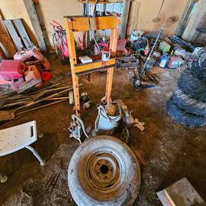 lot 64 image: Hydrolic H Press, Misc Tools, Spare Tires wrim 15