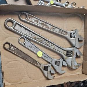 lot 2 image: Lot of 4 Crescent wrenches as shown