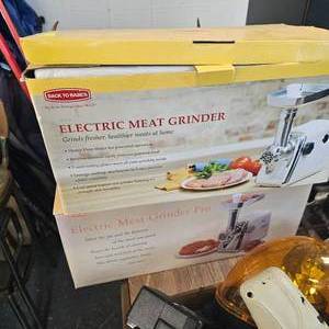 lot 110 image: 2 Electric Meat Grinders-Back to Basics Brand