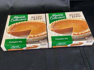 2 Marie Callender's Pumpkin Pie Frozen 36oz Ready to Bake