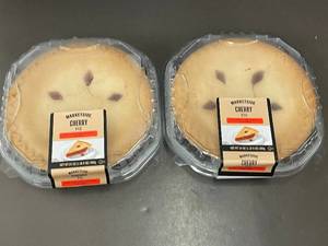lot 126 image: Lot of 2 Marketside Cherry Pies, 24 oz Each, Factory Sealed