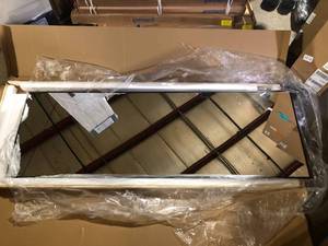 lot 41 image: LuxHomez 24 in. W. x 71.2 in. H Modern Rectangle Aluminum Alloy Full Length Mirror Black Wall MirrorFloor Mirror