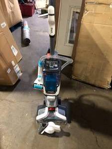 lot 49 image: Shark CarpetXpert Upright Deep Carpet Cleaner Corded with StainStriker and Shampooer for Pets in Gray customer return see pictures