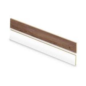 lot 26 image: Lot of 7 Cap A Tread Essential OakGolden Rustic Oak 47 in. L x 7.37 in. W x 12.7 mm T Vinyl Overlay Stair Reversible Riser customer Return see pictures