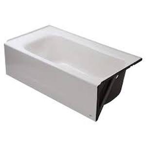 lot 66 image: American Standard Cambridge 60 in. x 32 in. Soaking Bathtub with Right Hand Drain in White customer return see pictures