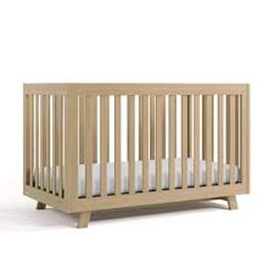 lot 48 image: Storkcraft Beckett Driftwood 3-in-1 Convertible Crib customer return see pictures
