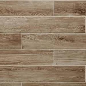 lot 60 image: Pallet Daltile Trace Meadow 6 in. x 36 in. Golden Brown Glazed Porcelain Floor and Wall Tile (14.5 sq. ft.Case) customer return see pictures