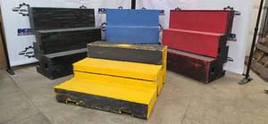 lot 17 image: Set of 5 flipFORMS Portable Performance Stage Risers Multi-Color