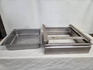 lot 31 image: John Boos Stainless Steel Steam Table Pan and Drawer Assembly