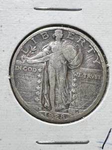 lot 10 image: 1928-S US STANDING LIBERTY QUARTER