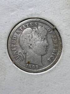 lot 11 image: 1899 US BARBER DIME