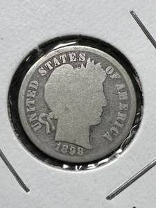 lot 16 image: 1898 US BARBER DIME