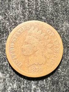 lot 19 image: 1879 US INDIAN HEAD CENT