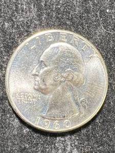 lot 44 image: 1960 US WASHINGTON QUARTER BU