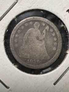 lot 47 image: 1856-O US SEATED LIBERTY HALF DIME