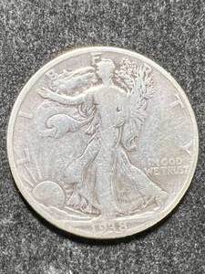 lot 48 image: 1938-D US WALKING LIBERTY HALF DOLLAR