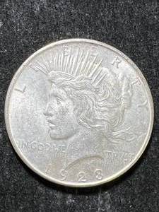 lot 58 image: 1923-D US PEACE SILVER DOLLAR