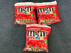lot 240 image: 3 Bags Of Mini Peanut Butter M&Ms