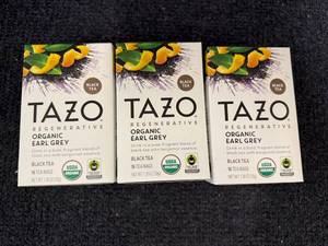 lot 181 image: 3 X 16Ct Boxes Of Tazo Organic Earl Grey Tea