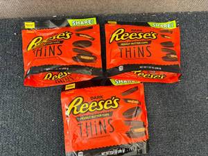lot 184 image: 3 Bags Of ReeseS Dark Chocolate Thins