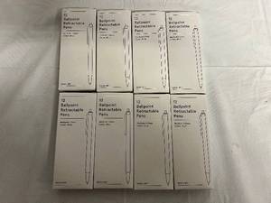 lot 313 image: 8 X 12 Packs Ballpoint Retractable Pens - Blue