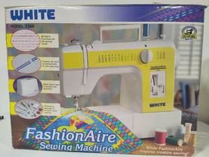 lot 20 image: White Model #2360 Fashionaire Sewing Machine