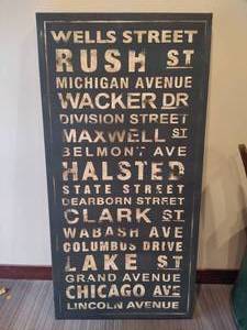 lot 30 image: Chicago Street Canvas Sign