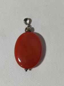 lot 63 image: Lucas Lameth Sterling Silver 925 Carnelian Pendant