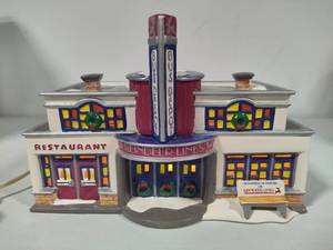 lot 101 image: Department 56 Reindeer Bus Depot Original Snow Village