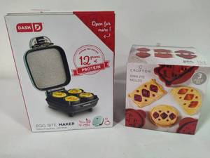 lot 47 image: Egg Bite Maker & Mini Pie Molds New in Box