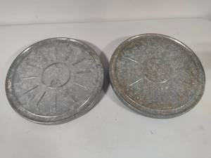 lot 113 image: Two Aluminum Rolling Plant Stands