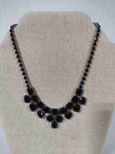 lot 155 image: Weiss Black Rhinestone Necklace
