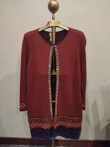 lot 170 image: Chicos Womens Mahogany Beaded Sweater (Size 2X)