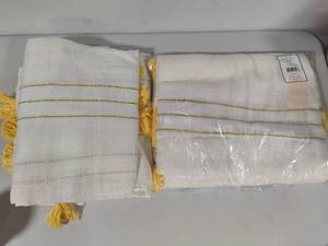 lot 177 image: Four New Curtain Panels wGold Tassels