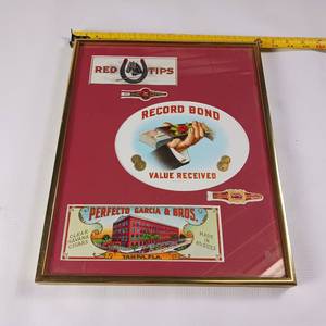 lot 28 image: Record Bond Value Received Perfecto Garcia & Bros. Very Nice Framed Display
