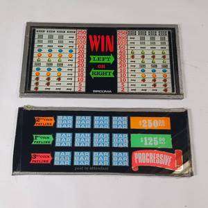 lot 90 image: Thick Glass Face Plates for a Slot Machine