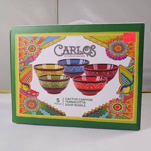 lot 101 image: Carlos Soup Bowls Sealed in Box  5 pcs