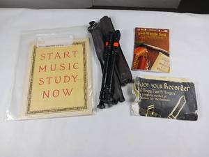 lot 170 image: Music Lot  2 recorders wbook & 1932 Music Magazine