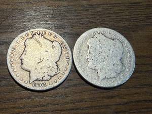lot 50 image: 1901 O & 1899 O Morgan Dollars