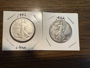 lot 53 image: 2 1942 Liberty Half Dollars