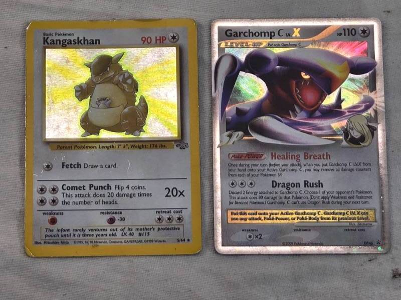 lot 51 image: Lot of Pokemon Trading Cards Kangaskhan and Garchomp C Lv.X