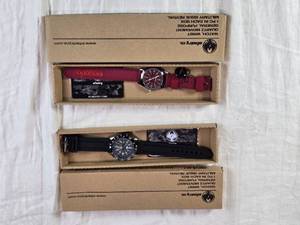 lot 76 image: Infantry Co. Wrist Watches with Quartz Movement, Black and Red Models