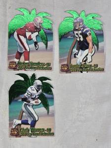 lot 59 image: Lot of 3 Pacific Crown Collection Football Cards Featuring Junior Seau, Deion Sanders, and Chris Warren