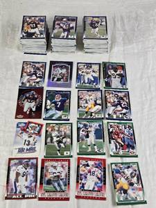 lot 107 image: Huge Lot of Mostly Early 2000s Score Football Cards Featuring Peyton Manning, Brett Favre, Randy Moss, and Jerry Rice with Plastic Case